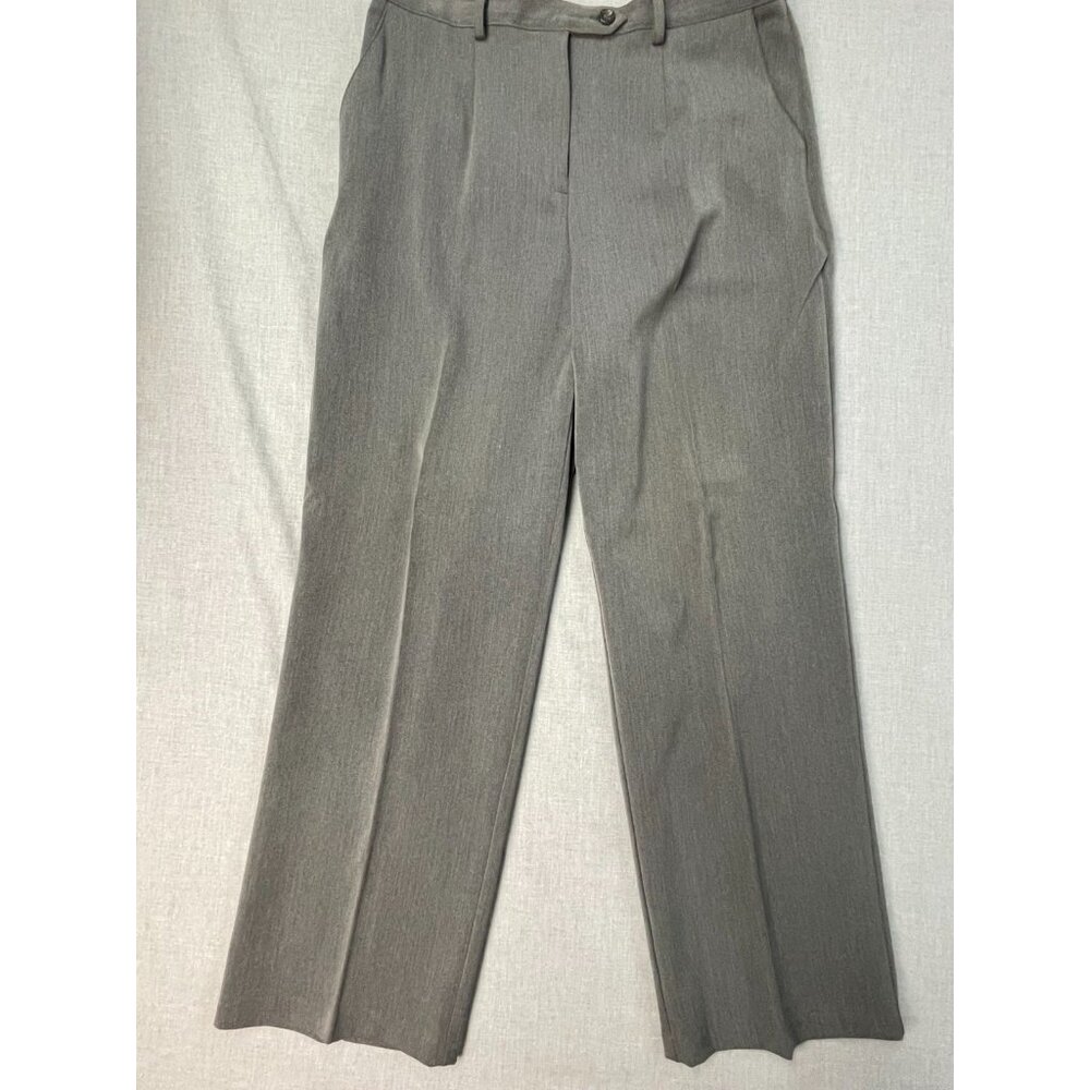 SAG Harbor Women's Petite 12P Light Grey Casual Formal Dress Pants Used